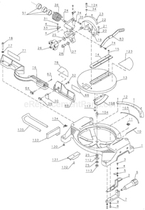 Page B Diagram and Parts List for BT1500 Type 1 Black and Decker Miter Saw